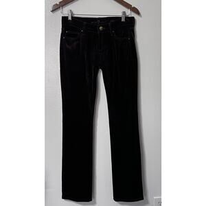 7 For All Mankind Pants Womens Brown Velvet Sz 26 Straight Leg 30x31 Hippie Boho